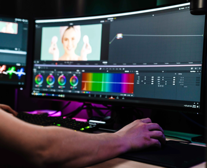 Services de montage vidéo et post-production pour événements.